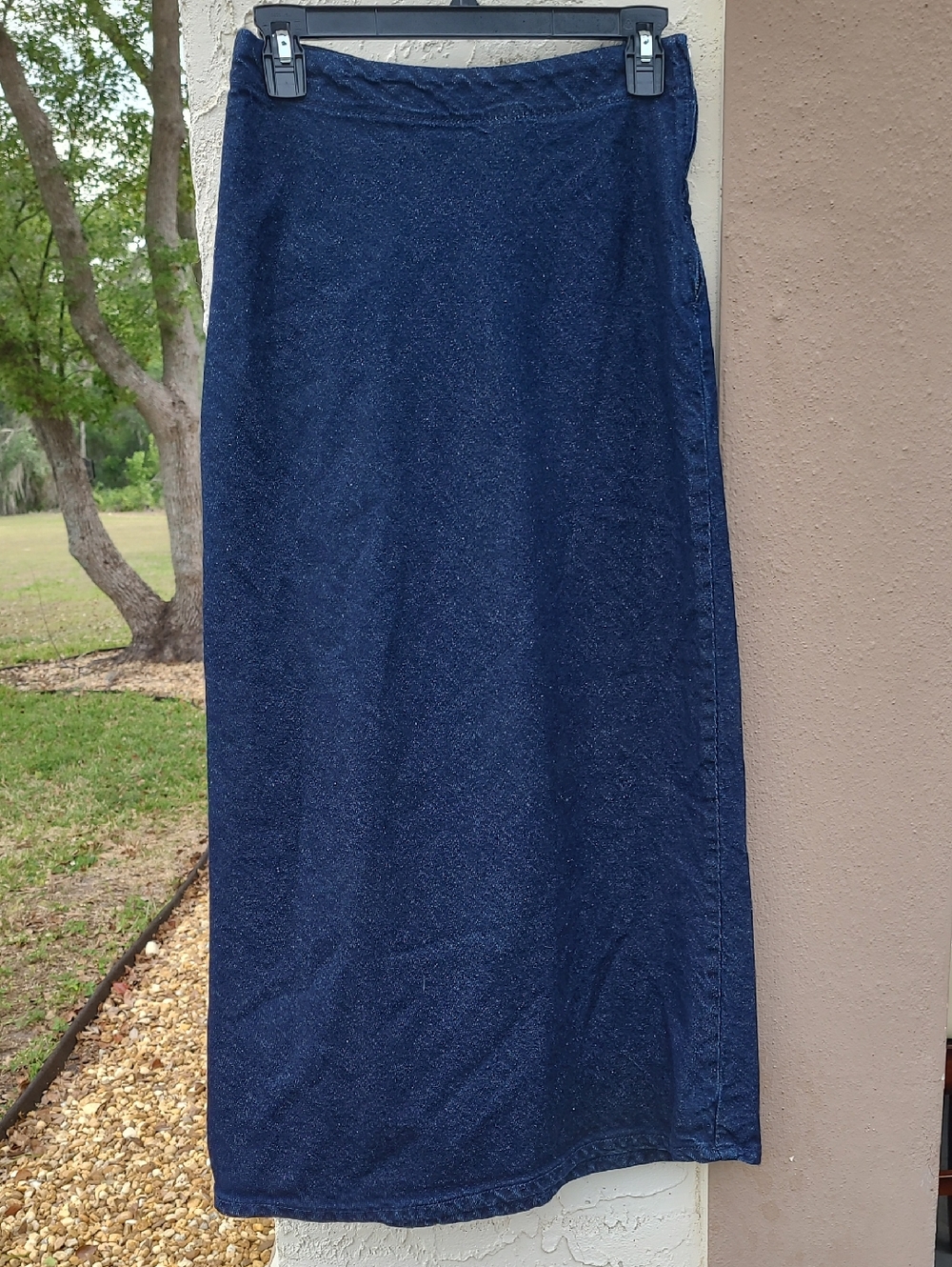 Zara Denim Skirt Blue Designer Maxi Long 24 Vintage Retro